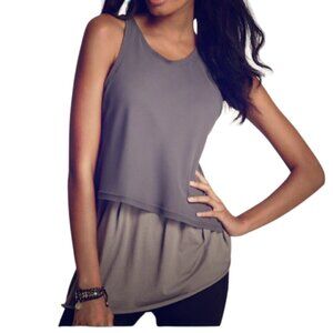 RAG & BONE/Knit Women's Sosie Asymmetrical Hem Top  Sz: S Gunmetal